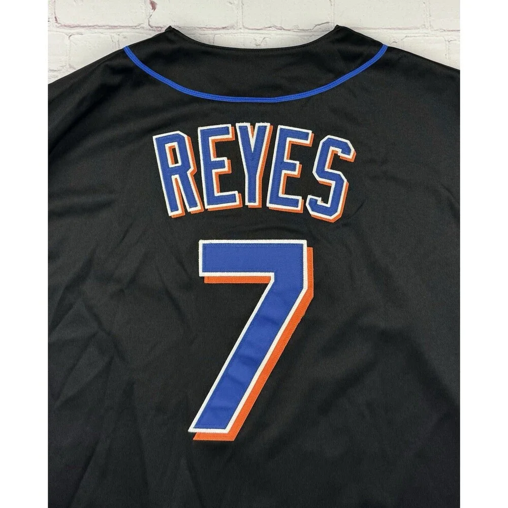 Jose Reyes #7 New York Mets Majestic Alternate 2008 Final Season Shea Jersey XXL